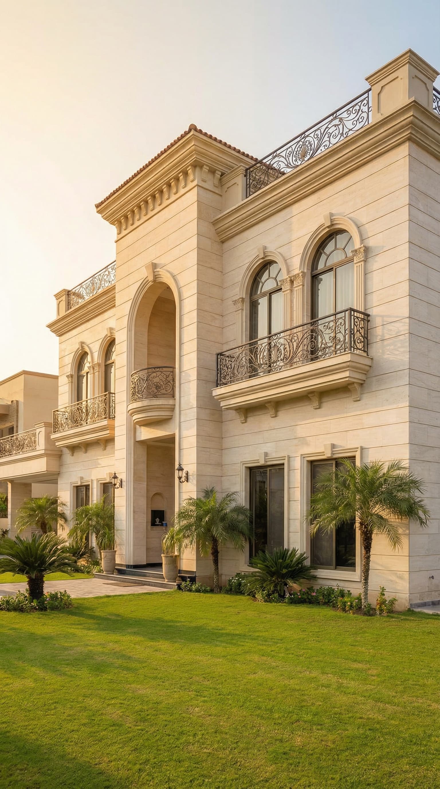 Contemporary house facade